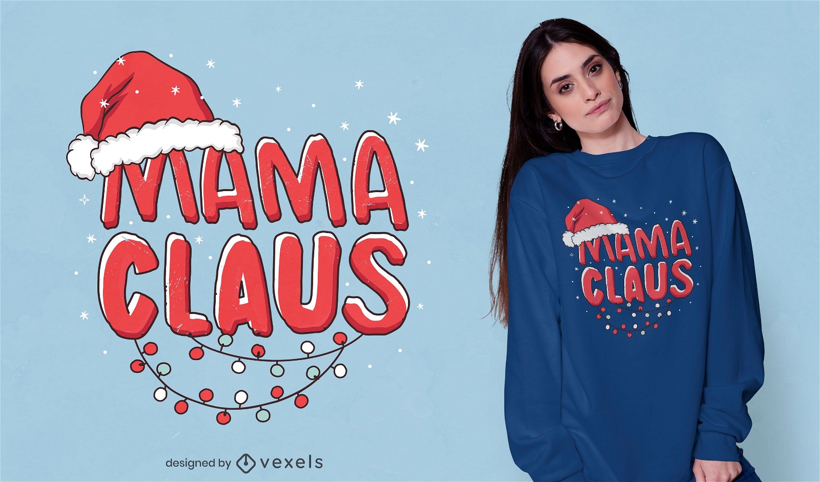 Mama claus t-shirt design