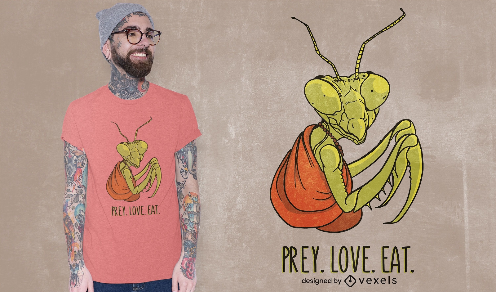 Prey love eat t-shirt design