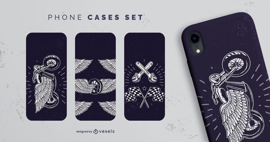 Vintage motorcycle phone case set Vintage motorcycle phone case set