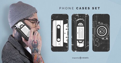 Vintage cassette phone case set Vintage cassette phone case set