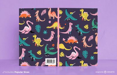 Dinosaur pattern book cover design