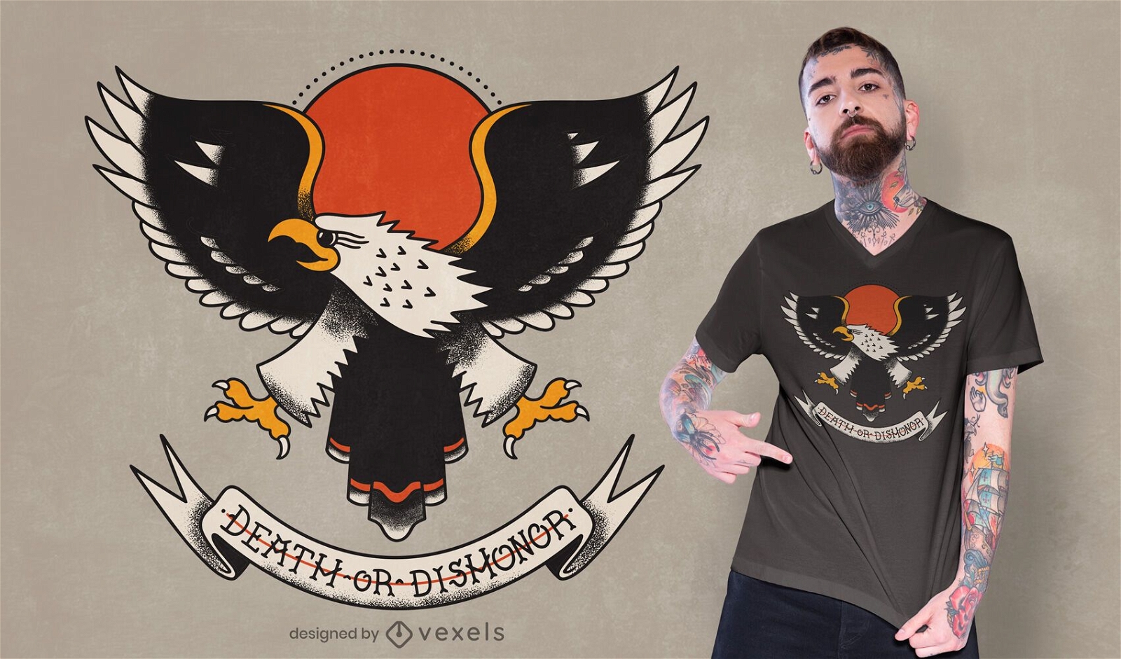 Eagle Tattoo T-Shirt Design