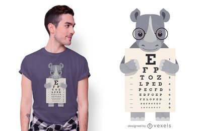 Rhino eye chart t-shirt design