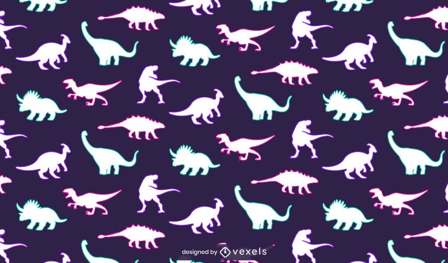 Neon dinosaurs pattern design Neon dinosaurs pattern design