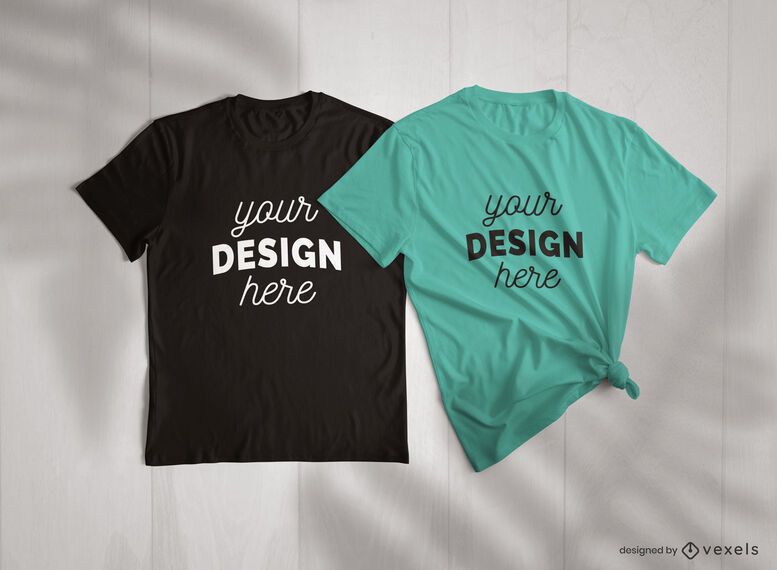 Conjunto de composição psd de maquete de camiseta Conjunto de composição psd de maquete de camiseta