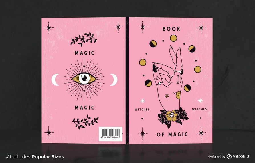 Design de capa de livro mágico Design de capa de livro mágico
