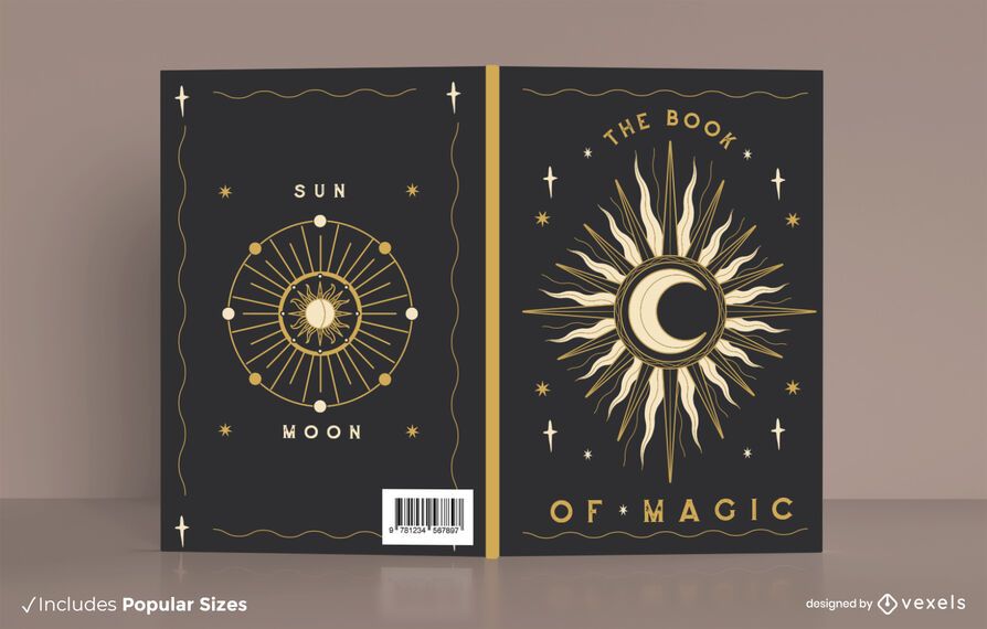 Design da capa do livro do sol e da lua Design da capa do livro do sol e da lua