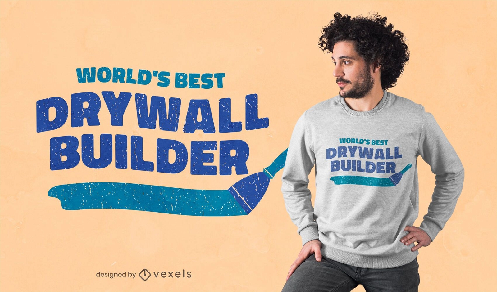 Design de t-shirt de drywall builder