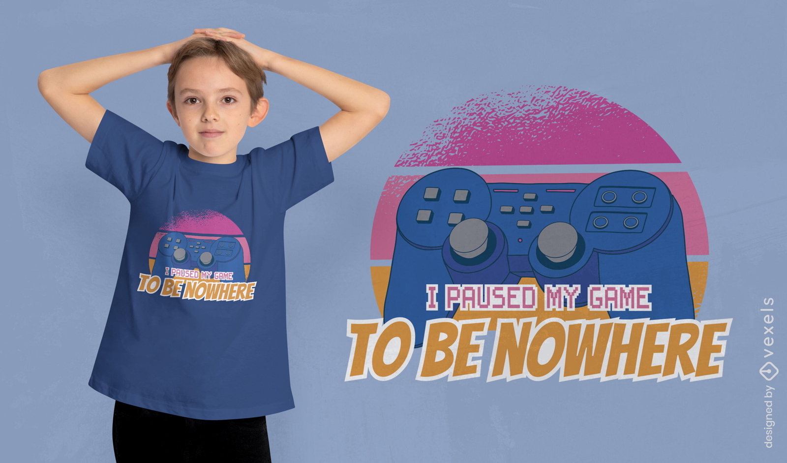 Paused my game t-shirt design