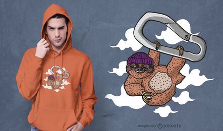 Carabiner sloth t-shirt design