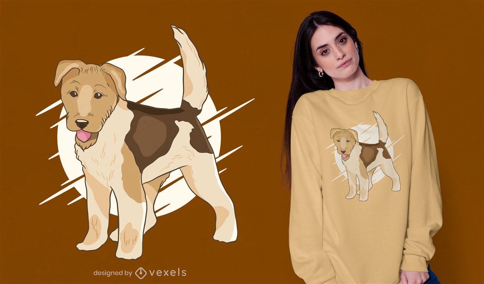 Foxterrier-Hundet-shirt Design