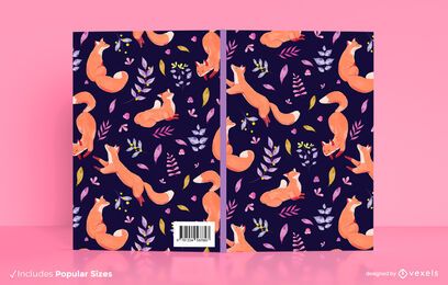 Watercolor foxes book cover design Watercolor foxes book cover design