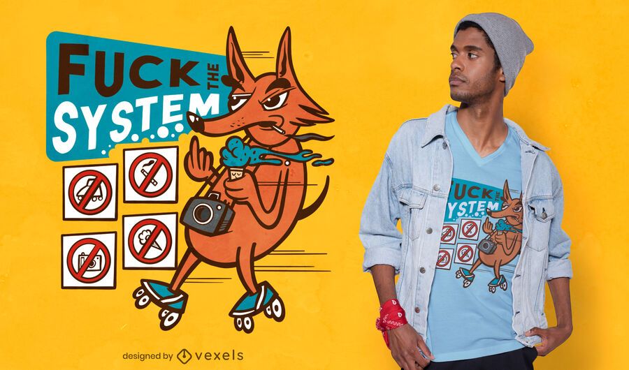 Fuck the system t-shirt design Fuck the system t-shirt design