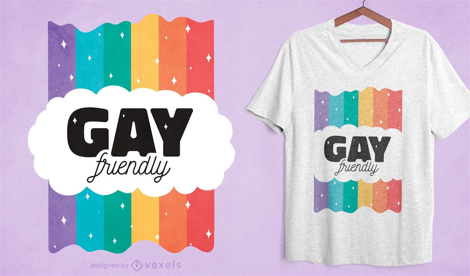 Dise?o de camiseta gay friendly