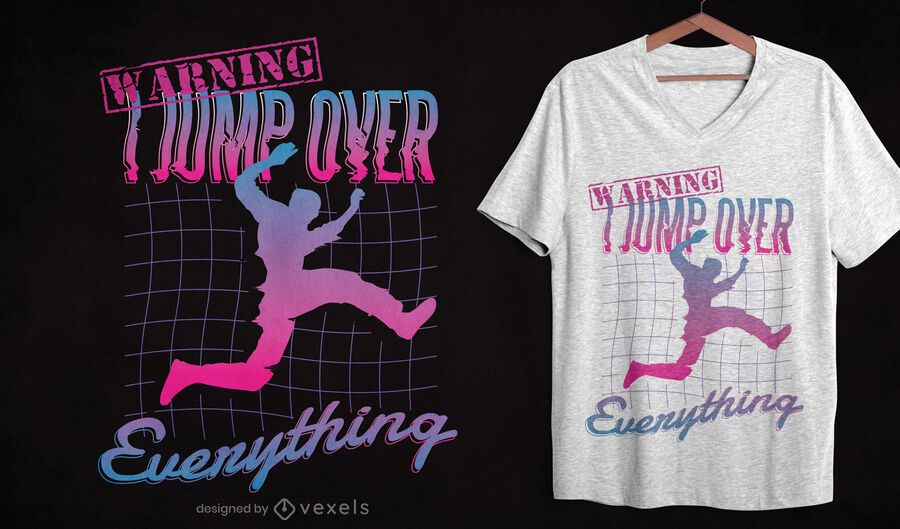 Retrowave pakour t-shirt design Retrowave pakour t-shirt design