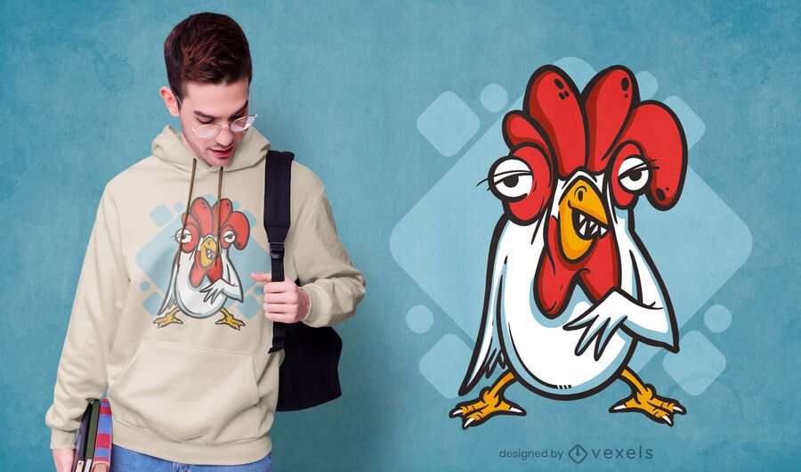 Design de camisetas com dentes de frango Design de camisetas com dentes de frango