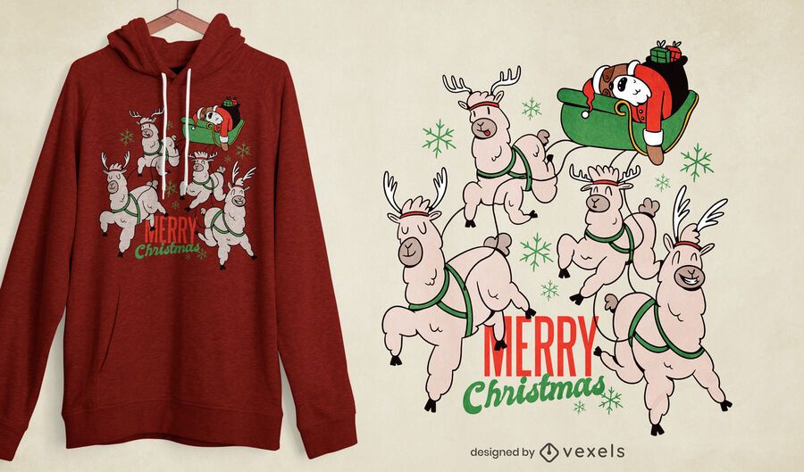 Sloth santa t-shirt design Sloth santa t-shirt design