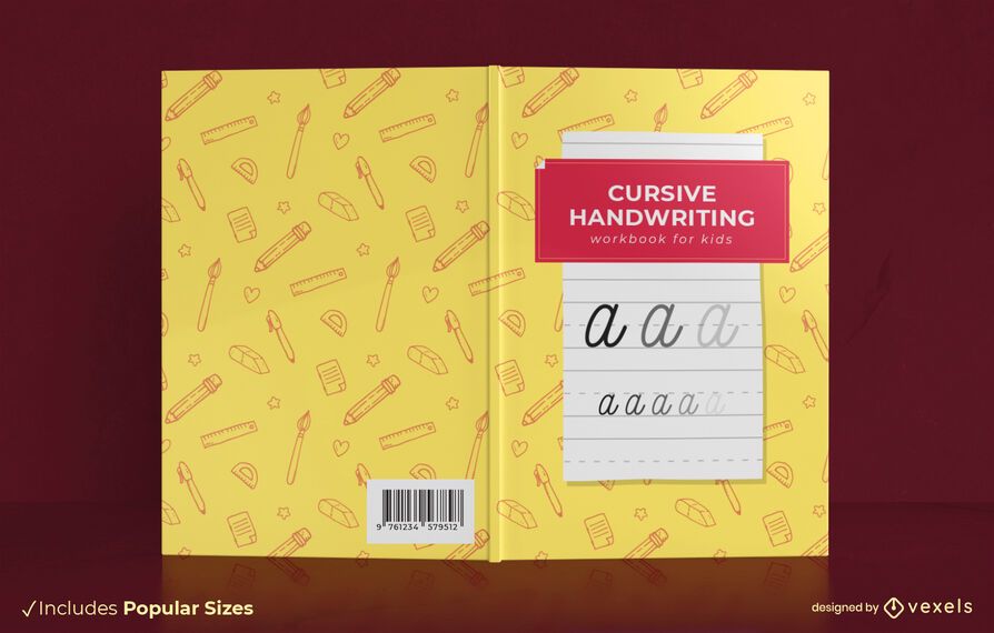 Diseño de portada de libro de escritura cursiva Diseño de portada de libro de escritura cursiva
