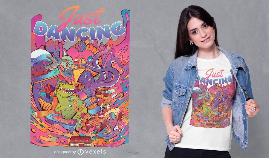 Just dancing t-shirt design Just dancing t-shirt design