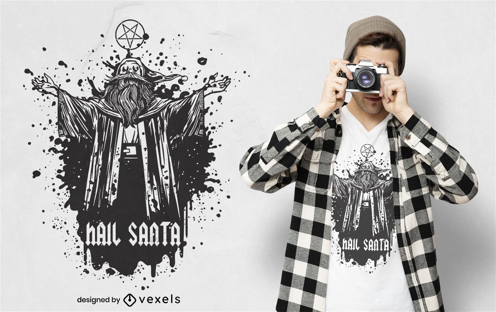 Design de t-shirt Hail Santa