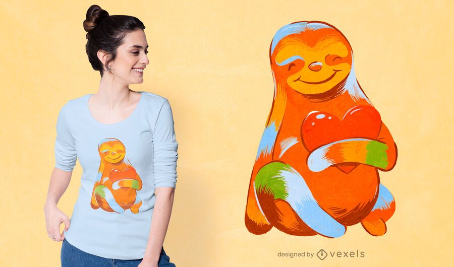 Colorful sloth t-shirt design Colorful sloth t-shirt design