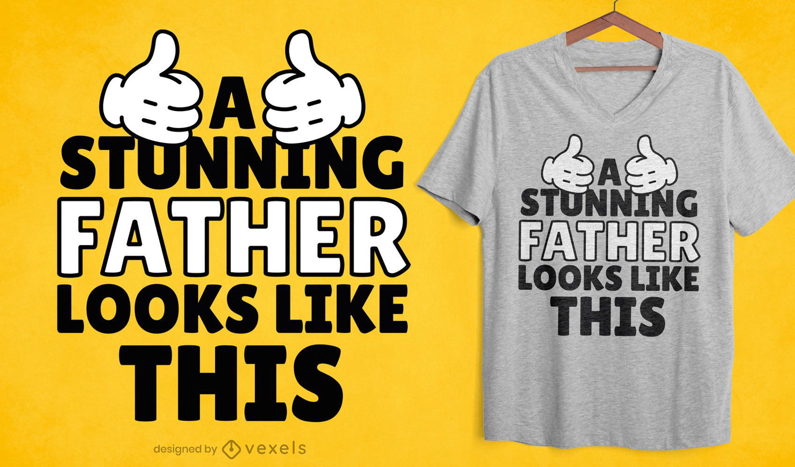 Impressionante design de camisetas para o pai