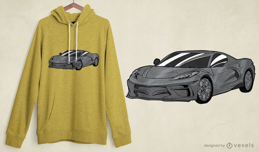 Elegante diseño de camiseta de coche deportivo. Elegante diseño de camiseta de coche deportivo.