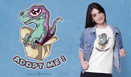 Design de camisetas de adoção do Raptor
