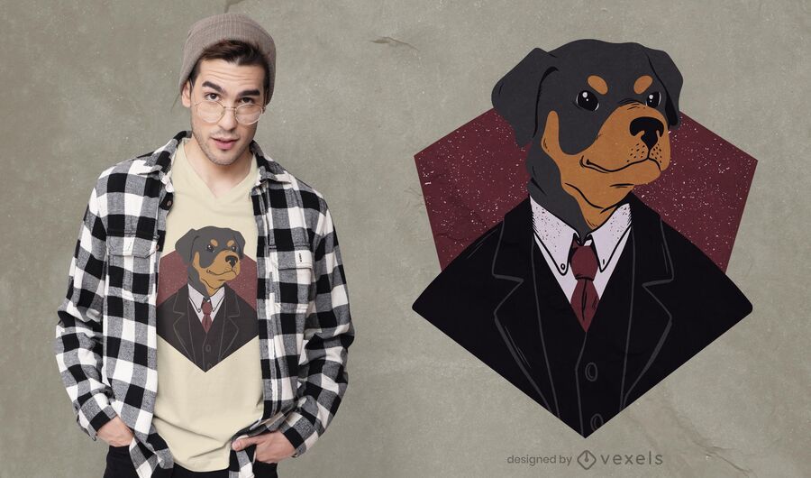Suited dog t-shirt design Suited dog t-shirt design
