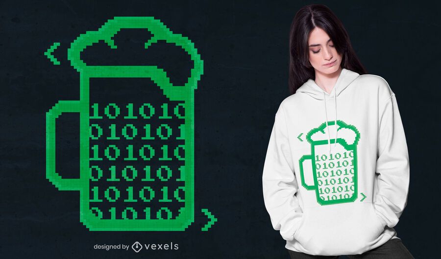 Design de camiseta com código de cerveja Design de camiseta com código de cerveja