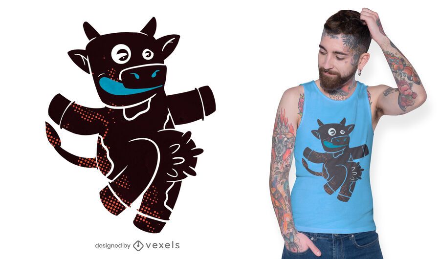 Diseño de camiseta de vaca divertida Diseño de camiseta de vaca divertida