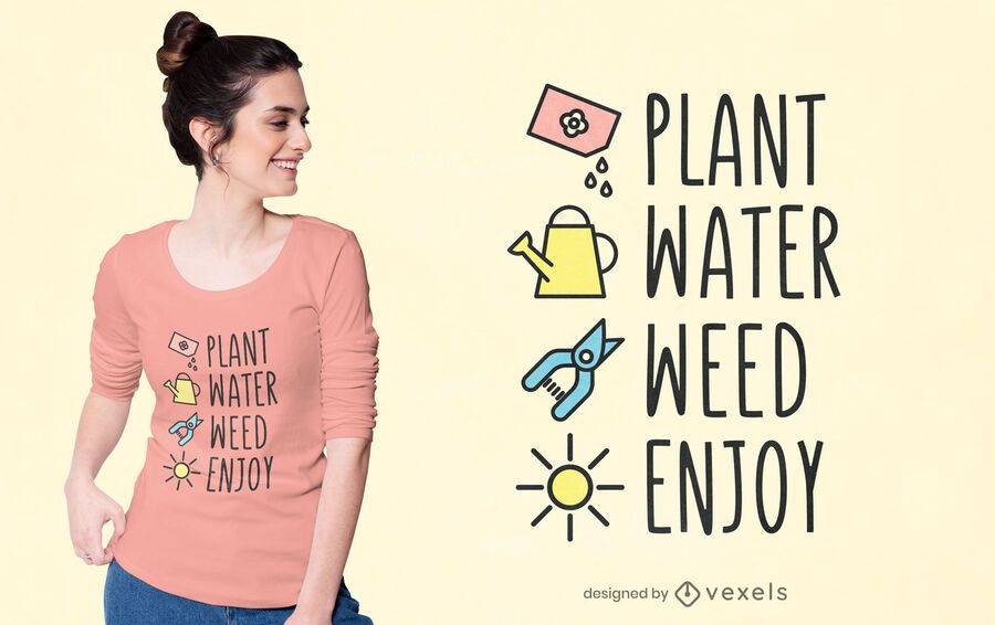 Gardening steps t-shirt design Gardening steps t-shirt design