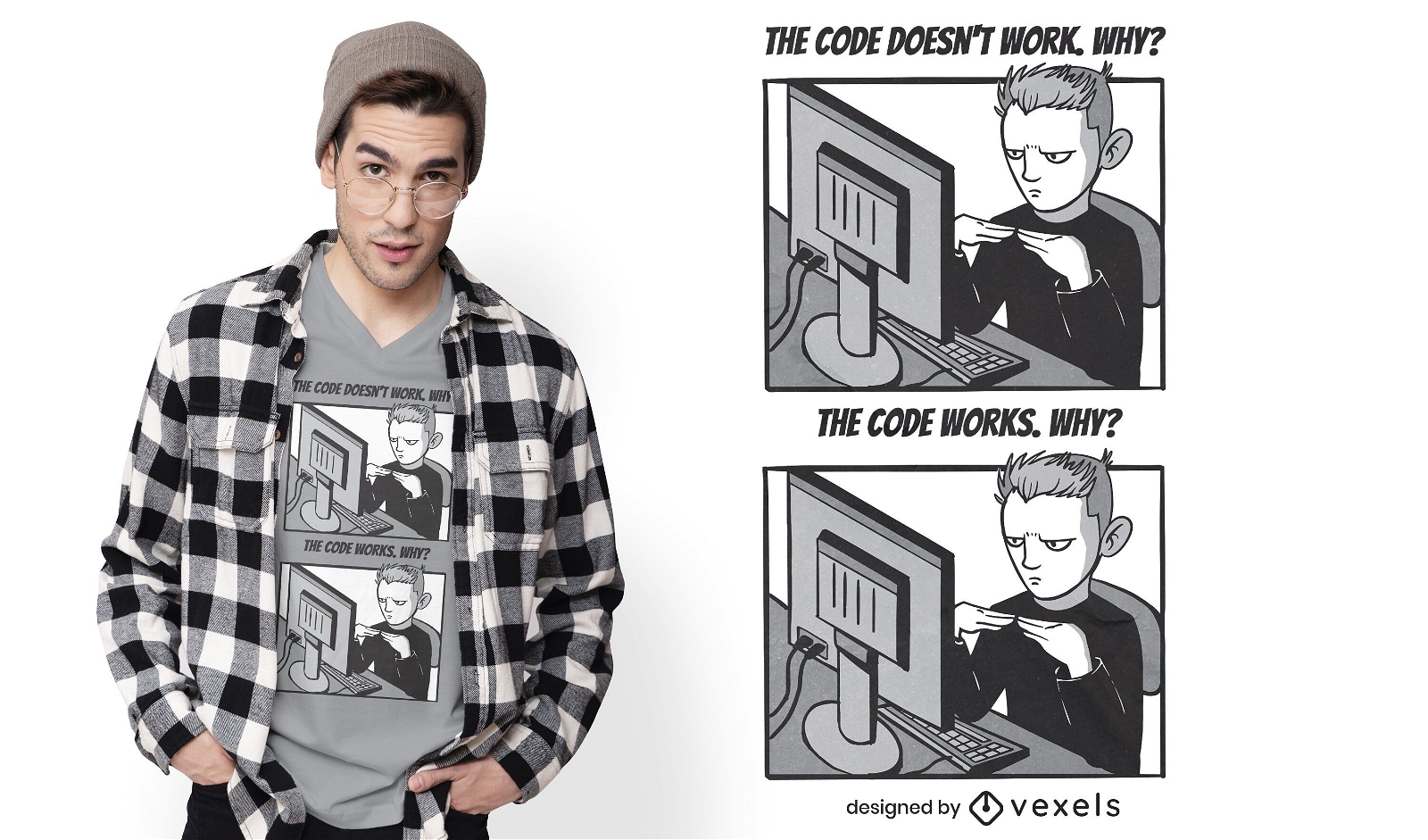 Coding meme t-shirt design