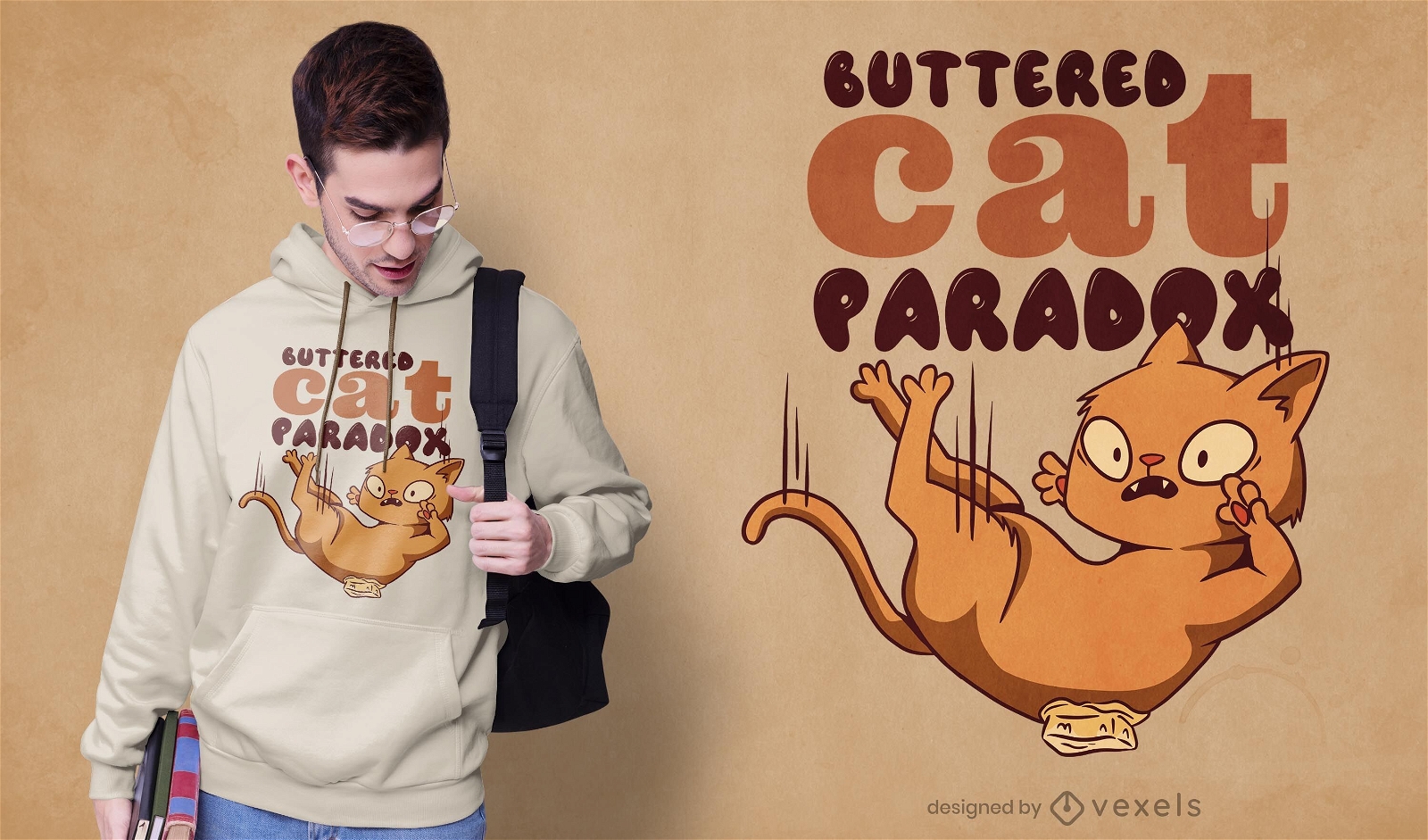 Buttered cat t-shirt design
