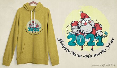 Desinfektion Santa T-Shirt Design