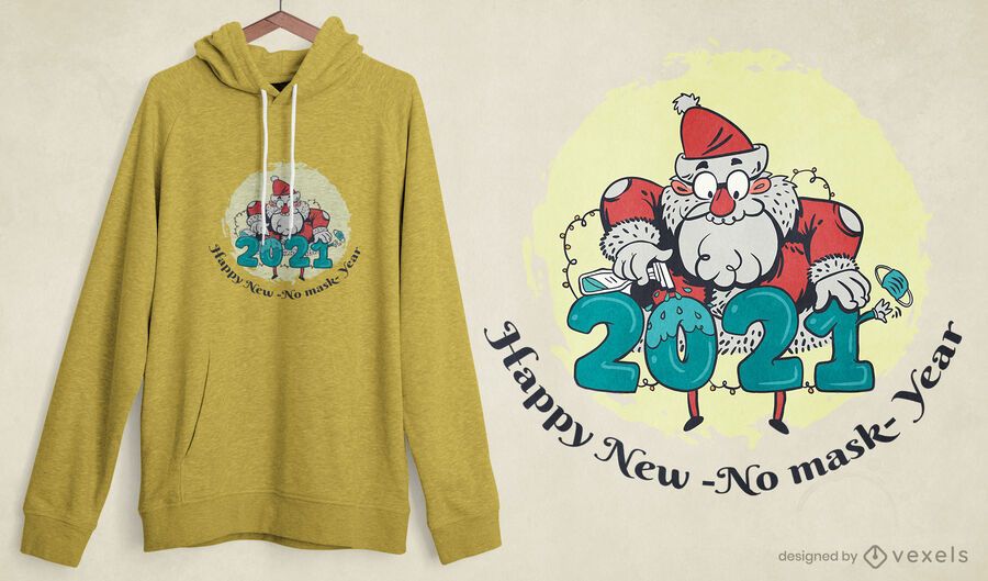 Desinfección del diseño de la camiseta de santa Desinfección del diseño de la camiseta de santa