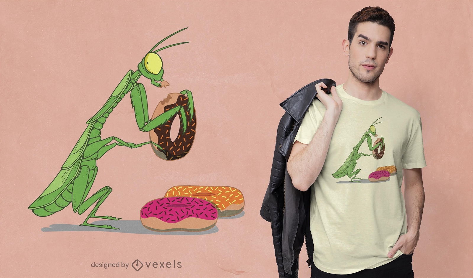 Design de camisetas rosquinhas Mantis