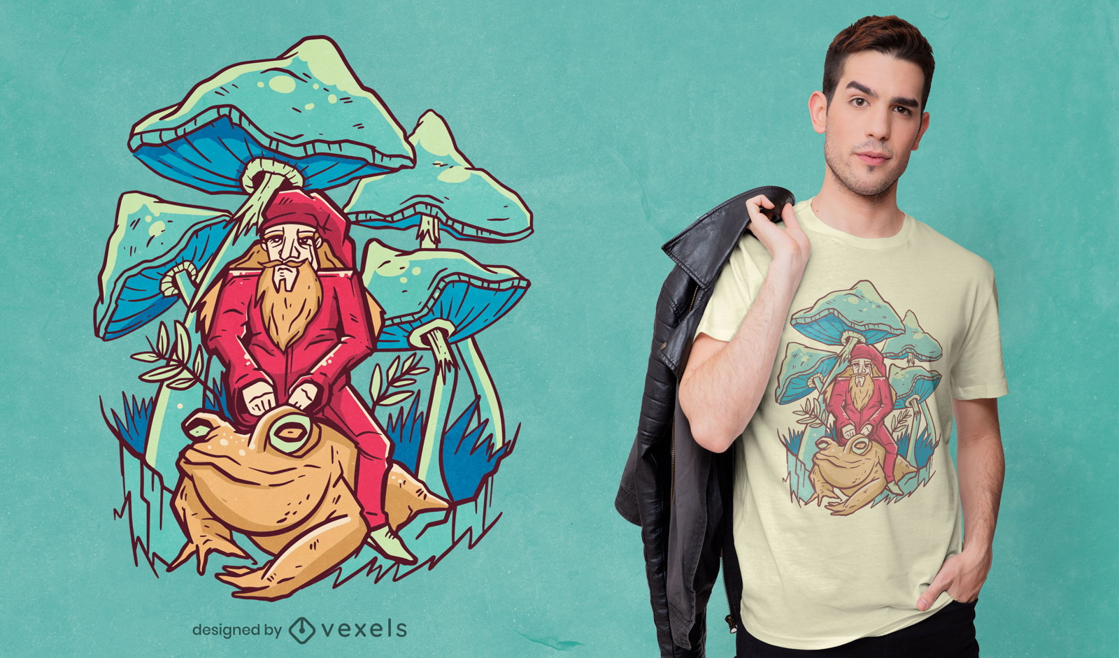 Fantasy wizard t-shirt design
