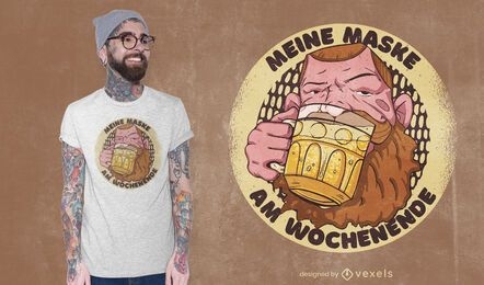 Beer mask t-shirt design