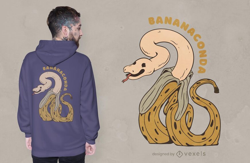 Design de t-shirt Bananaconda Design de t-shirt Bananaconda