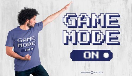 Spielmodus auf T-Shirt Design