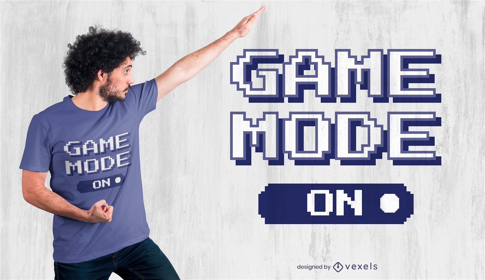 Game mode on t-shirt design