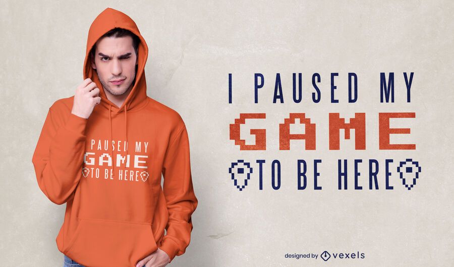 Pause el diseño de la camiseta del juego Pause el diseño de la camiseta del juego