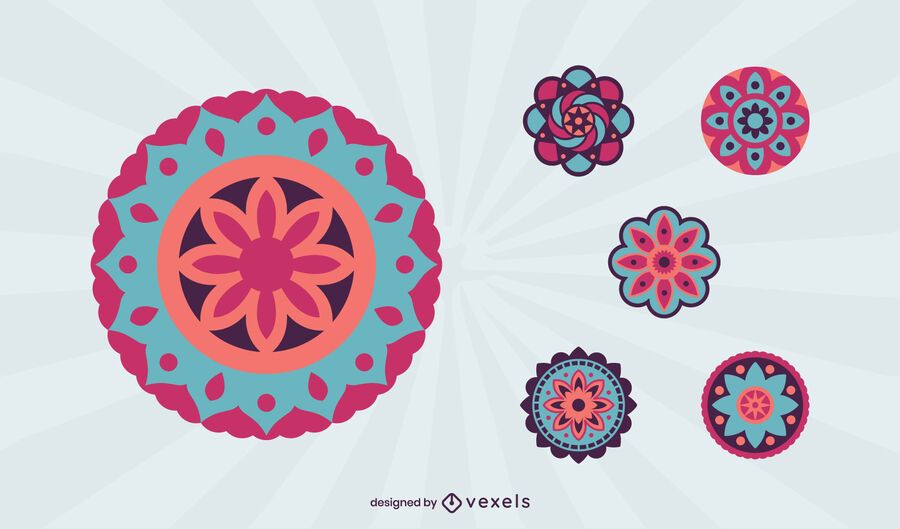 Buntes Mandala-Set Buntes Mandala-Set