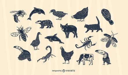 Animal cut out set design
