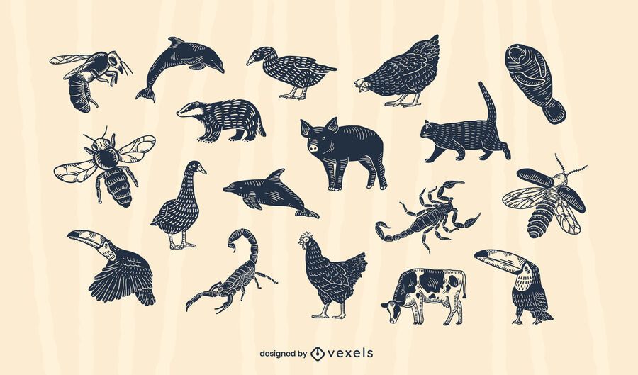 Animal cut out set design Animal cut out set design