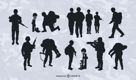 UK militärische Silhouette gesetzt