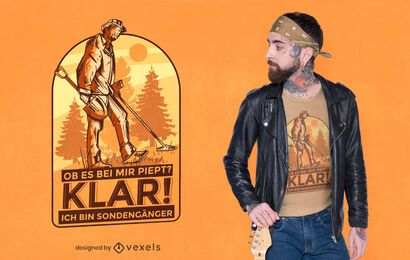 Detectorist german quote t-shirt design Detectorist german quote t-shirt design