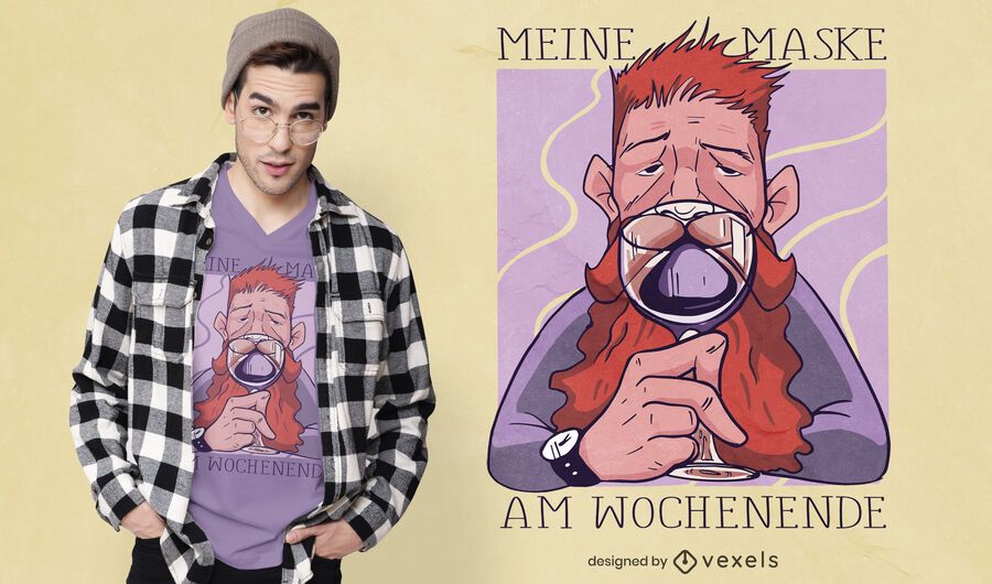 Diseño de camiseta de máscara de fin de semana. Diseño de camiseta de máscara de fin de semana.