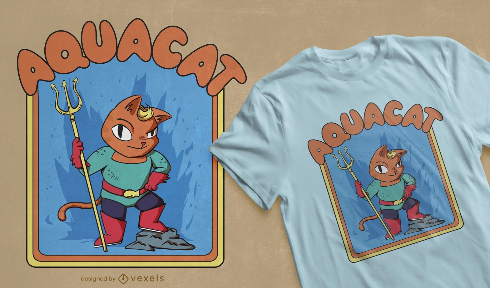 Diseño de camiseta Aquacat